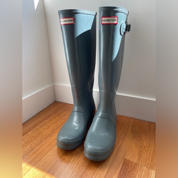 Hunter Boots Tall Grey size 8 - Picture 1 of 9